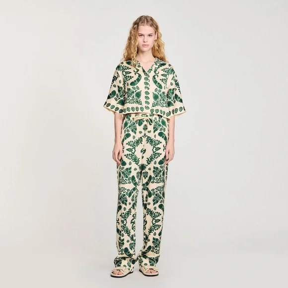 NWOT Sandro Cavalaire Trousers w/ small, faint mark on back - Picture 3 of 12